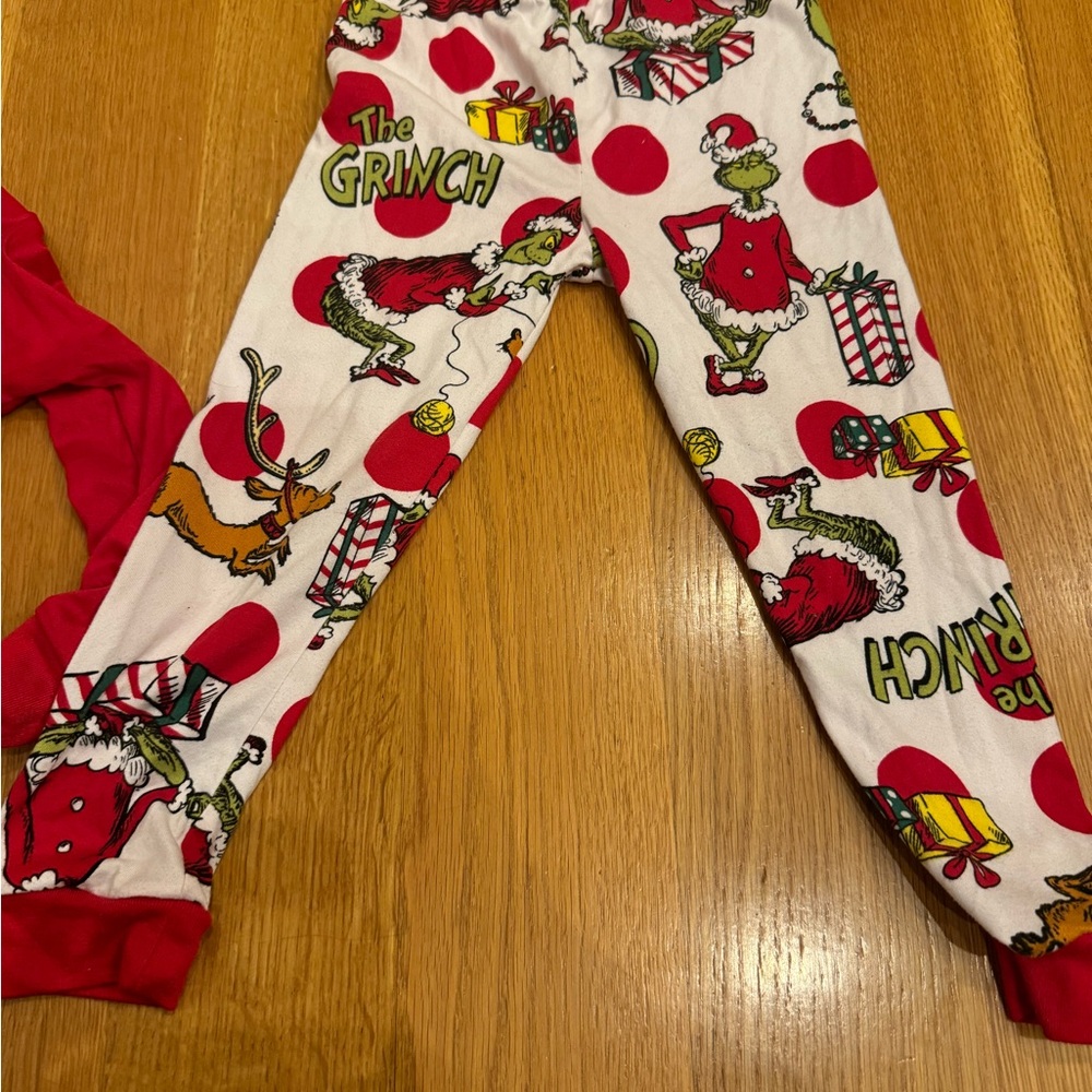 Dr. Seuss Grinch Merry Grinchmas Pajama Set Size 4T Festive Christmas Holiday - Picture 3 of 7